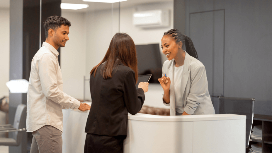 Contact form and office reception